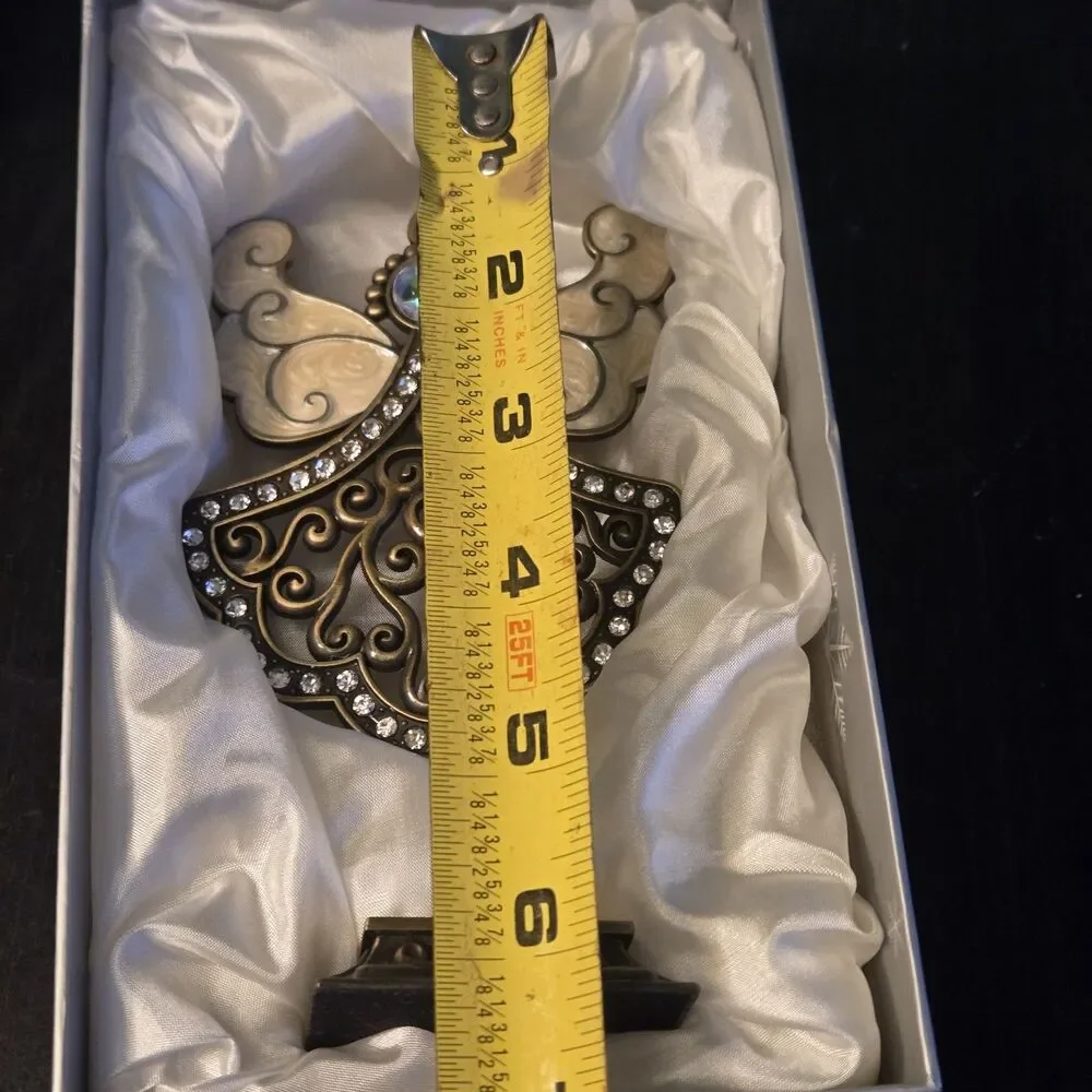 Christmas Guardian Angel Figurine Wings W/Stand NIB Pier One Imports